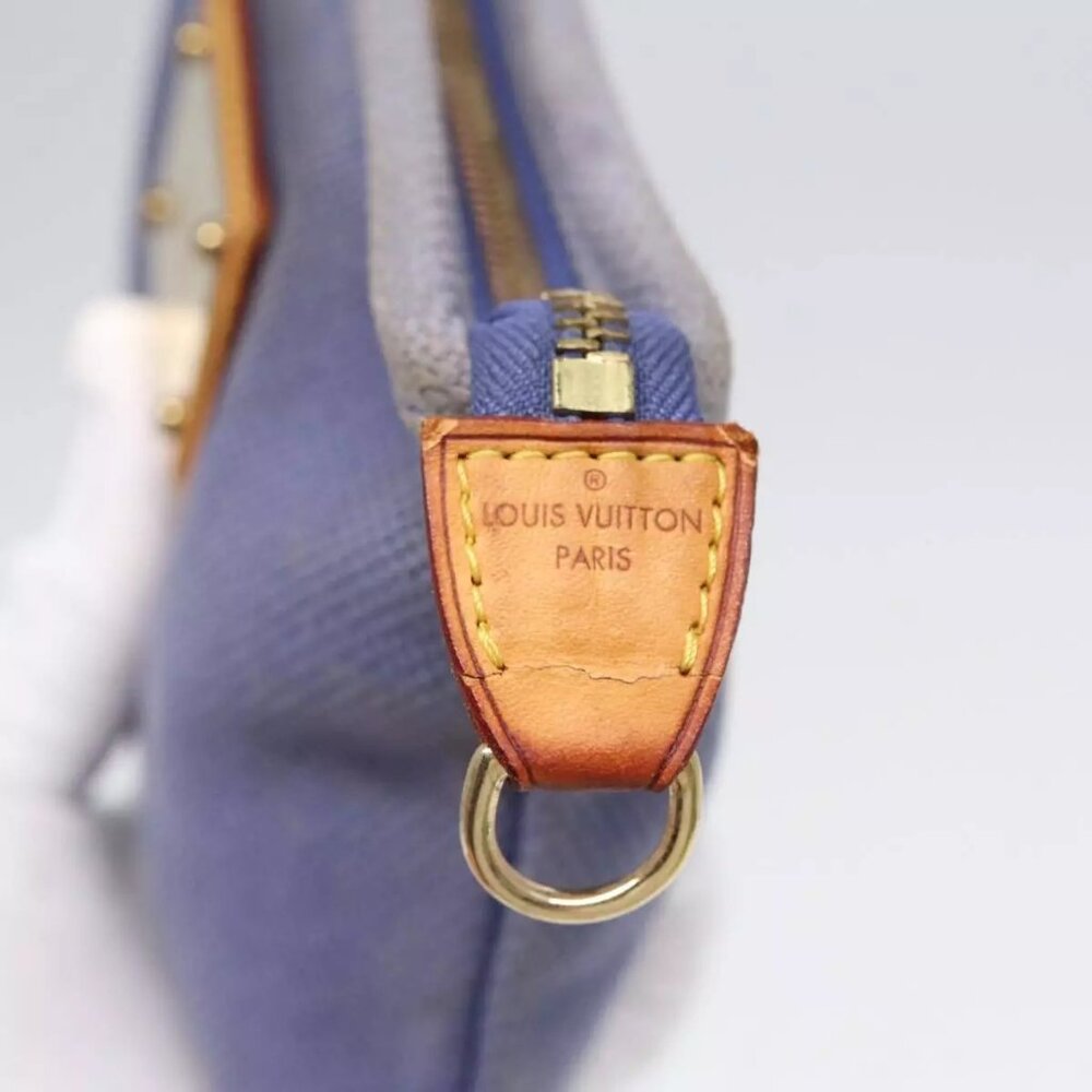 LOUIS VUITTON Antigua Pochette Platt PM Pouch Blue M40070 LV Auth th5273 - Picture 11 of 14